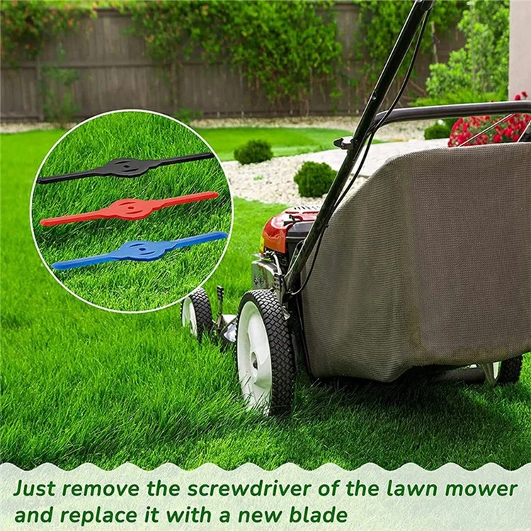 50Pcs For Weed Eater Lawn Mower Head Blades Grass Trimmer Replacement Plastic Cutter Blades - White