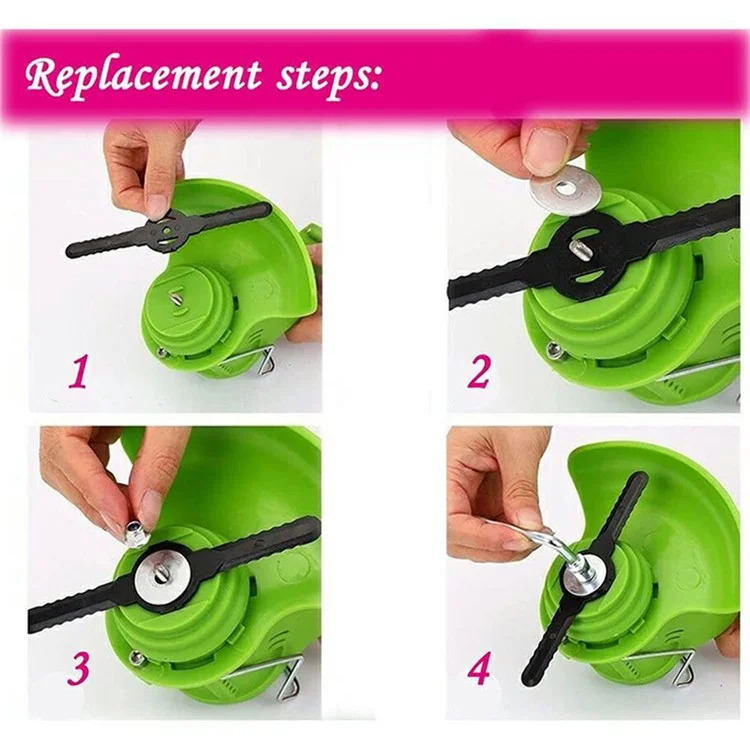 50Pcs For Weed Eater Lawn Mower Head Blades Grass Trimmer Replacement Plastic Cutter Blades - White