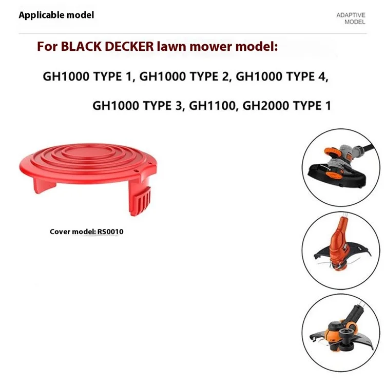 2PCS RS0011 Cap & Partie de Remplacement de la Tondeuse de Pelouse Decker