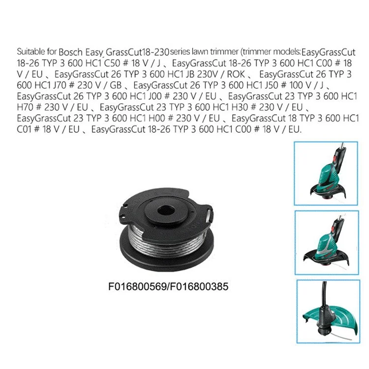 1Pc F016F05320 Cortador de Grama Bobina para Bosch Easy GrassCut18-230 Substituto de Acessórios Strimmer