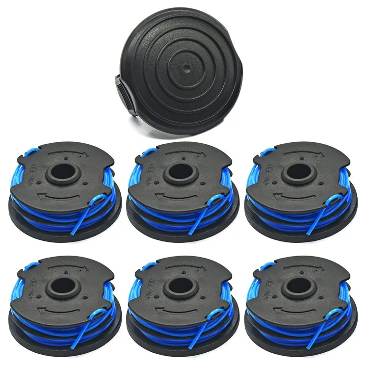Tlw-04 + Tlw-05 6pcs Ersatzspuler + 1pc Spool Cap Für Hafenfracht Bauer 20115e-b Bauer Corded Bauer 5.5amp 15 in Elektroschnur Trimmer