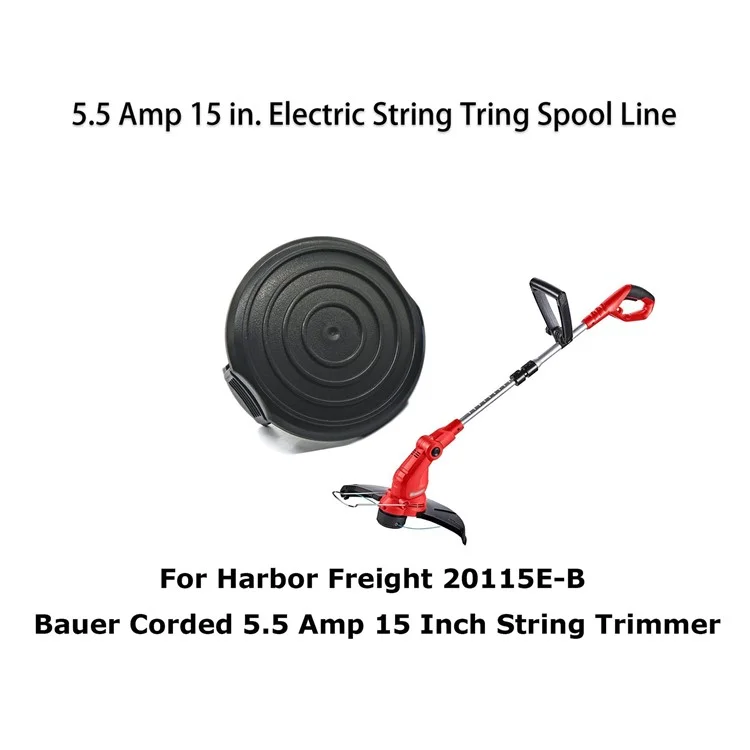 TLW-05 8Pcs Replacement Spool Cap for Harbor Freight Bauer 20115E-B Bauer Corded BAUER 5.5Amp 15 in Electric String Trimmer