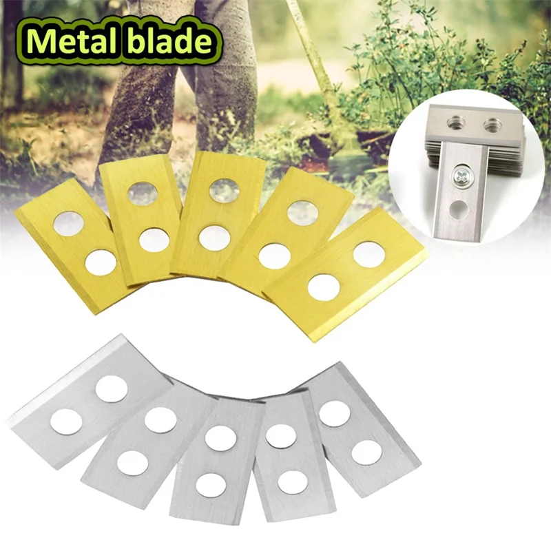 18PCS 36x18x0.9MM For Worx Lawnmower Stainless Steel Blade Replacement Part (Double-Hole Design) - Silver