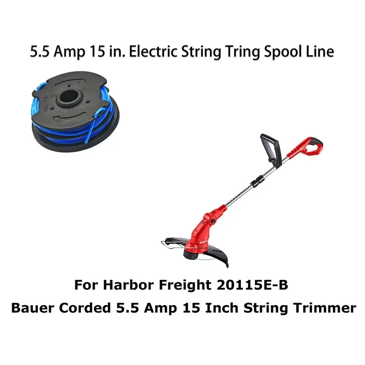TLW-04 10Pcs Replacement Spool for Harbor Freight Bauer 20115E-B Bauer Corded BAUER 5.5Amp 15 in Electric String Trimmer