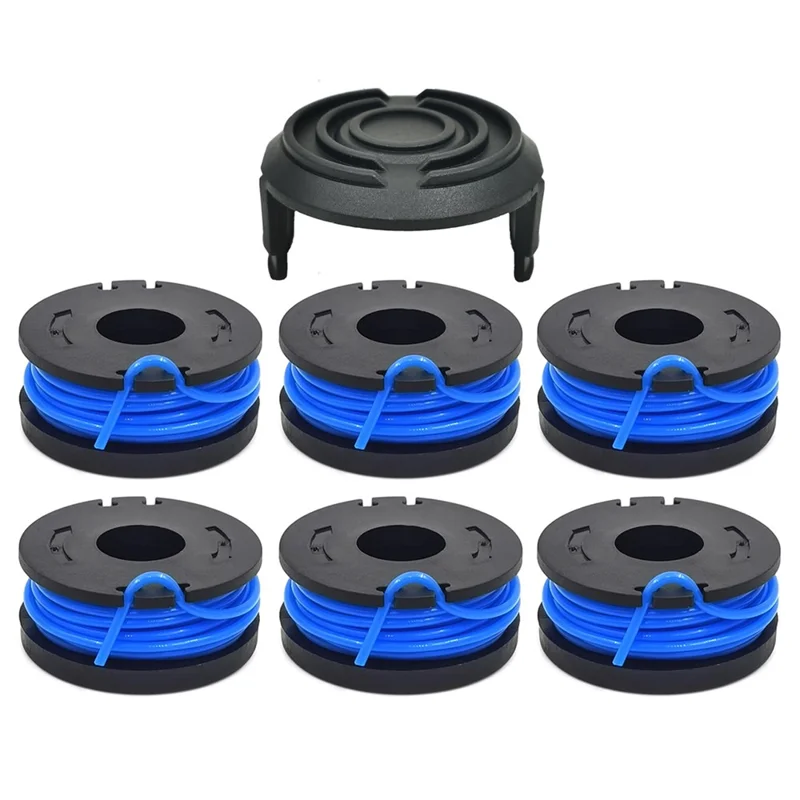 Tlw-01 + Tlw-01-1 6pcs Ersatzspuler + 1pc Spool Cap Mower Set Für Harbor Fracht Bauer 19115c-b 20V Cordless Mäher