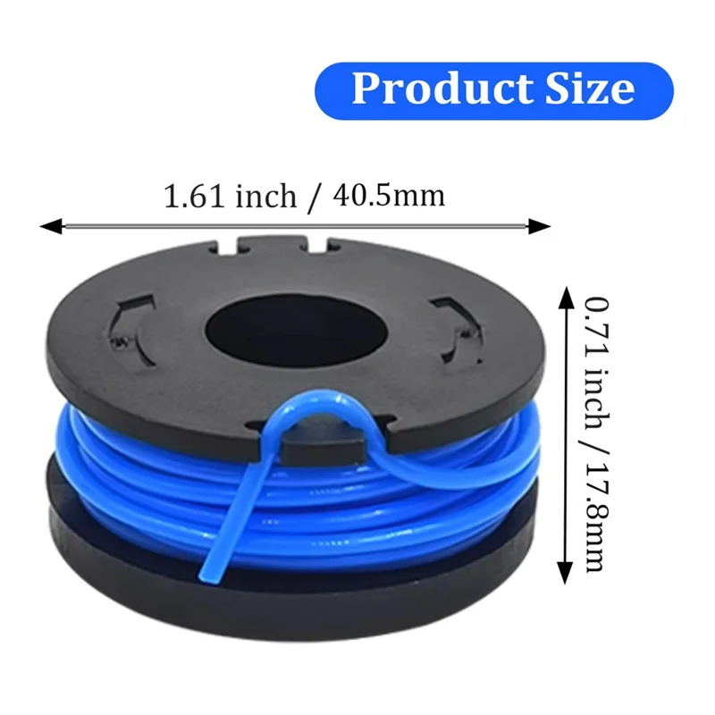 TLW-01 12Pcs Replacement Spool Mower Accessory for Harbor Freight Bauer 19115C-B 20V Cordless Mower