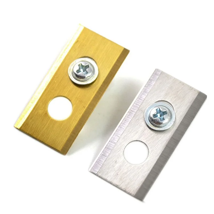 9 Stück 36x18x0,9 mm für Worx Rasenmäher Doppelloch Edelstahlklingen Ersatzteil - Gold