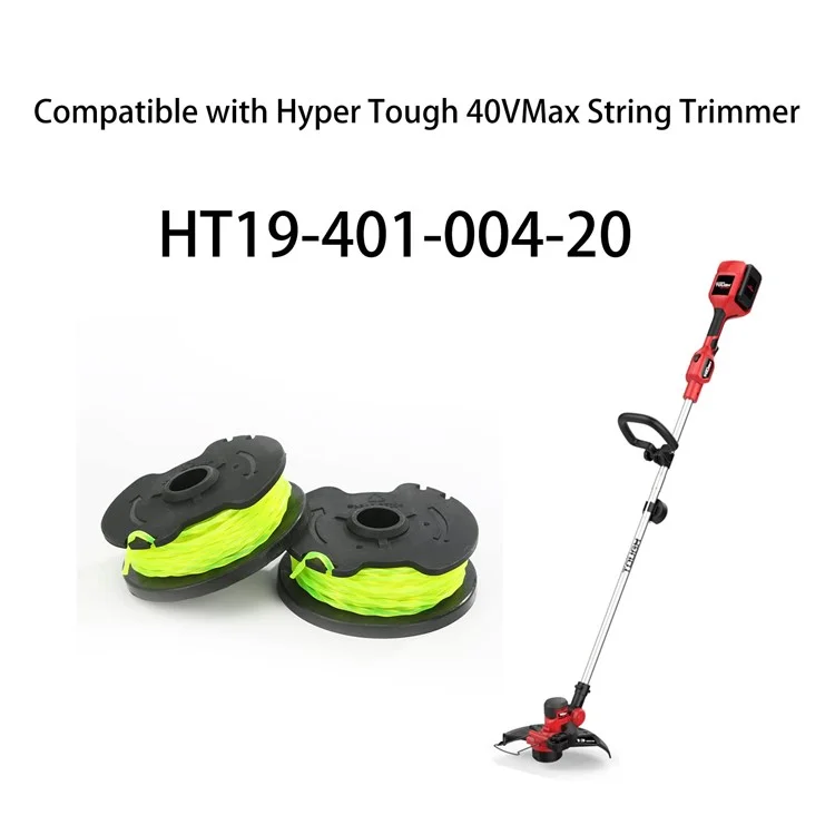 HT19-401-004-20 12pcs Suplool Scolow Scool Gower Acessório Para Trimmer de String Hyper Tough 40V Max / HT19-401-004-20 / HT21-401-002-04 (2022)