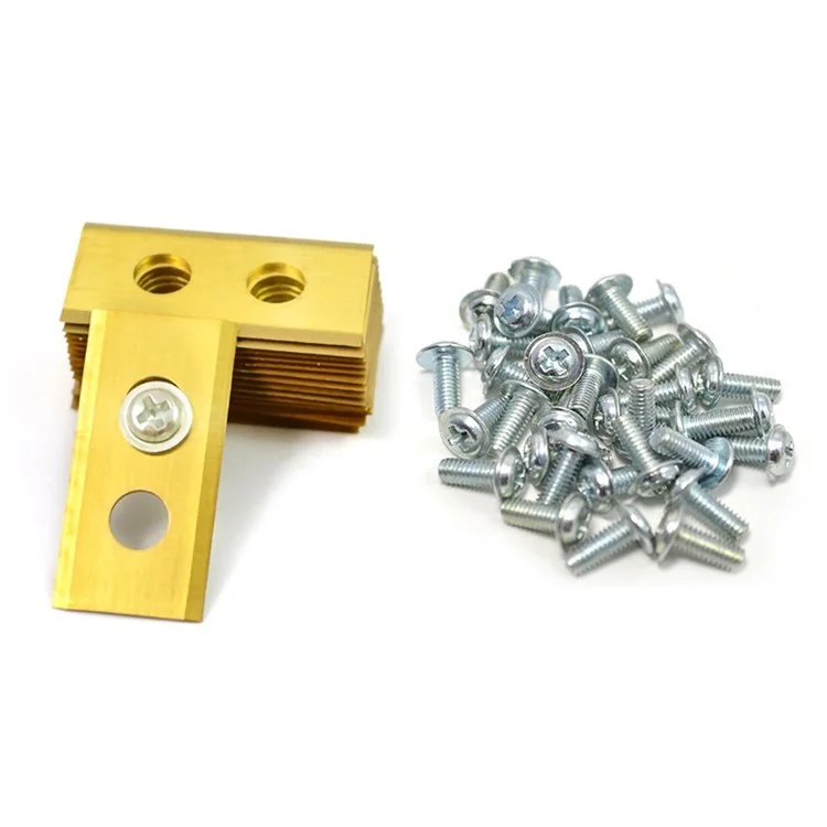 30 PIEZAS 36x18x0,9MM Para Worx Landroid Cortacésped Hoja de Acero Inoxidable Reemplazo Afilado - Oro