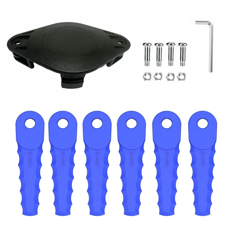 Cabezal de Recortadora + 6 Cuchillas Para Kobalt Kst 120x-06 / Part de Reemplazo Del Cortacésped de 120x, EVGK-01+RS-0001 Azul
