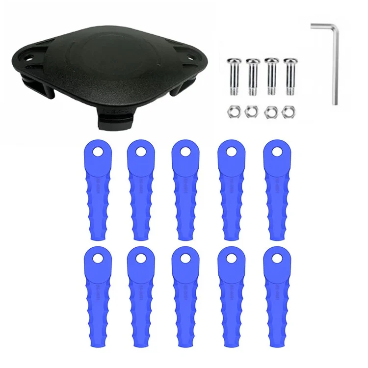 Cabeza de Recortadora + 10 Cuchillas Para Kobalt KST 120X-06 / Part de Reemplazo Del Cortacésped de 120x, EVGK-01+RS-0001 Azul