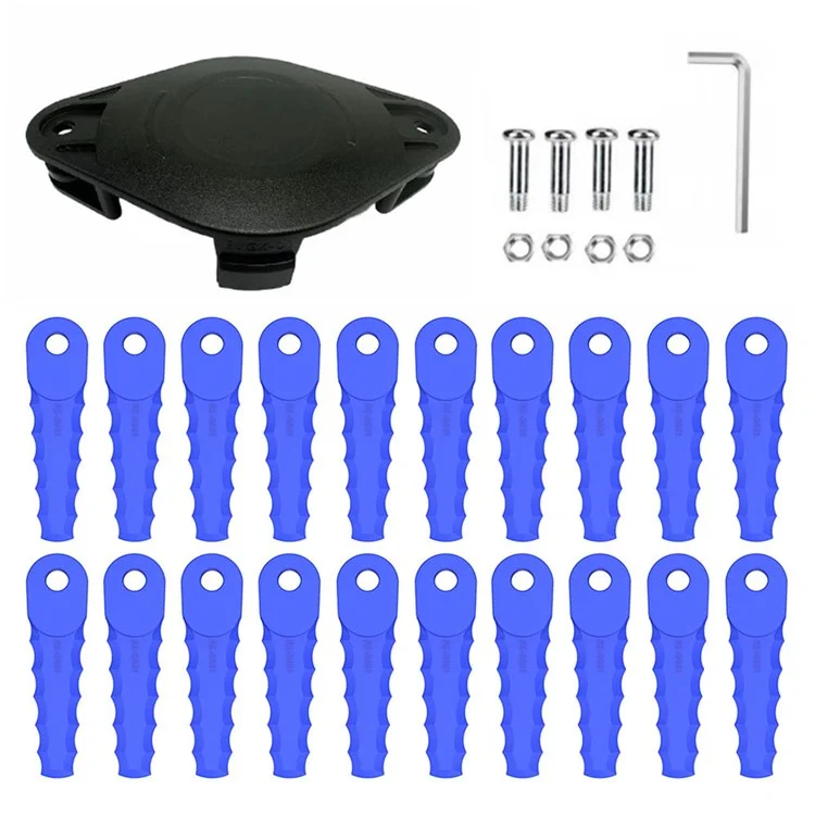 Trimmerkopf + 20 Klingen Für Kobalt KST 120x-06 / 120x Rasenmäherersatz Teil, EVGK-01+RS-0001 Blau