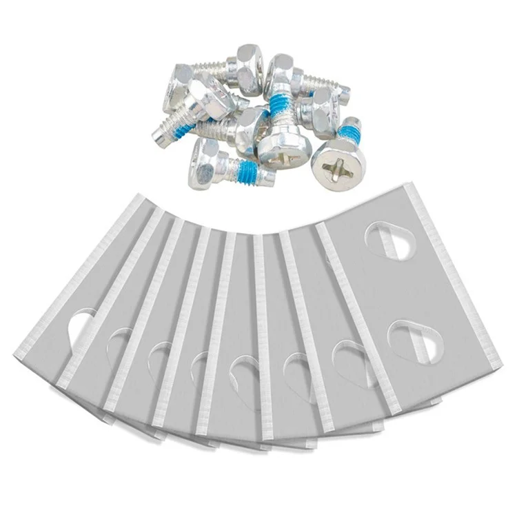 16 cuchillas de acero inoxidable de repuesto para el robot cortacésped Robomow RK, de 32*18.6*0.9 mm