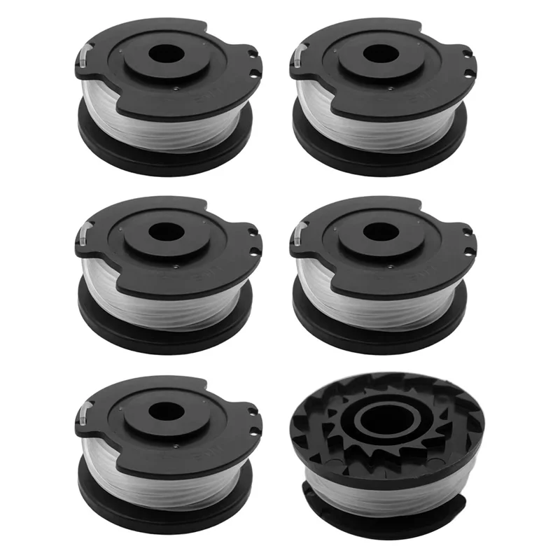 RS3030 6Pcs Replacement Spool for LawnMaster CLGT1810S01  /  CLGT2412  /  CLGT2410 Mower Accessory