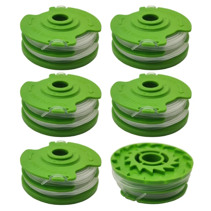 RS90111 6Pcs Replacement Spool for Earthwise ST00011  /  ST00013  /  ST00015  /  ST00113  /  ST00115 Mower Accessory