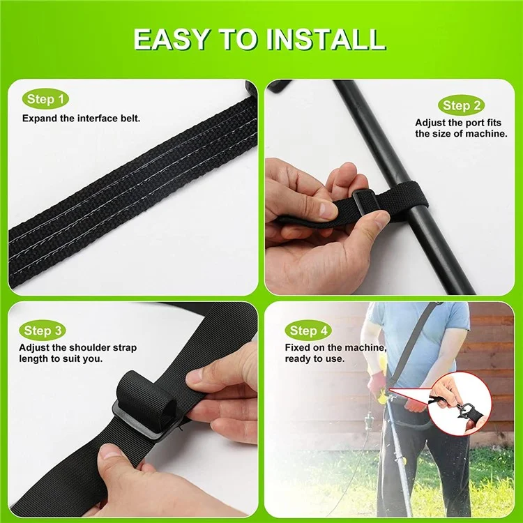 Universal Nylon Shoulder Strap Adjustable Crossbody Strap for Handheld Lawn Mower
