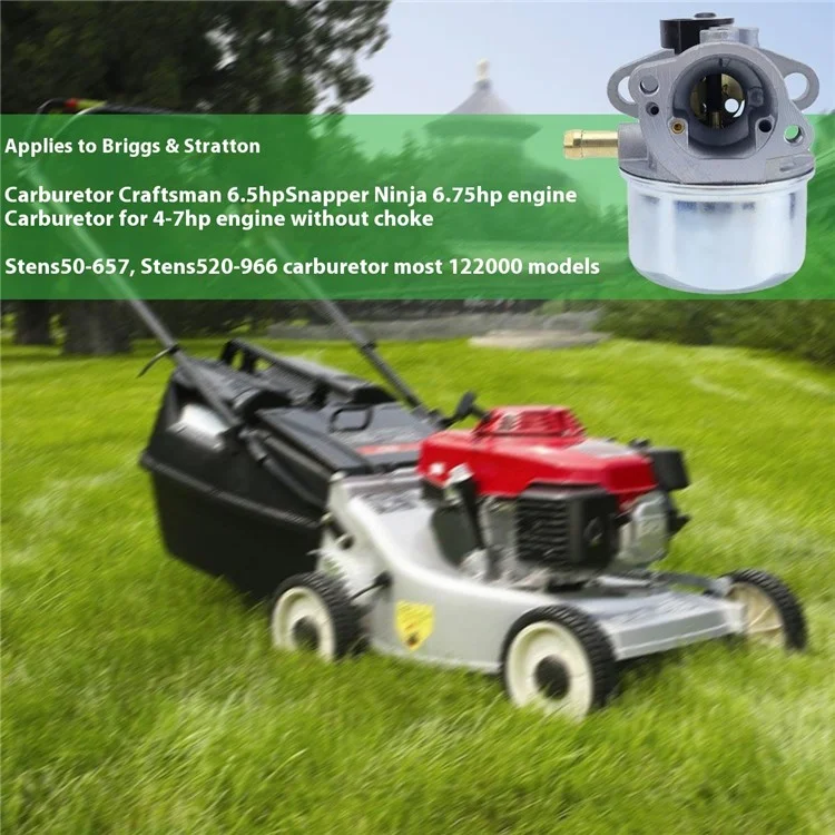 Carburateur 799868 pour tondeuse à gazon Briggs & Stratton, ensemble de carburateur de rechange, filtre à air et bougie d'allumage