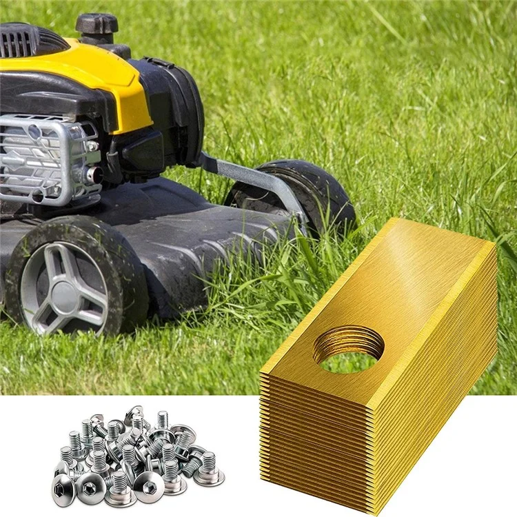 30 piezas para robot cortacésped Miimo de Honda, cuchillas de repuesto de acero inoxidable, 39,2 x 17,5 mm - Dorado