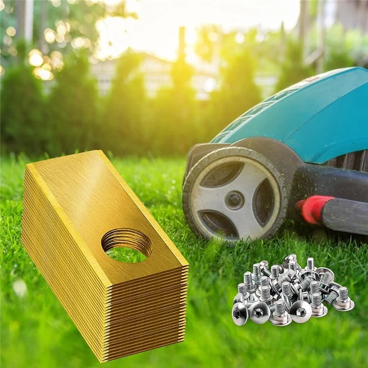 30 piezas para robot cortacésped Miimo de Honda, cuchillas de repuesto de acero inoxidable, 39,2 x 17,5 mm - Dorado
