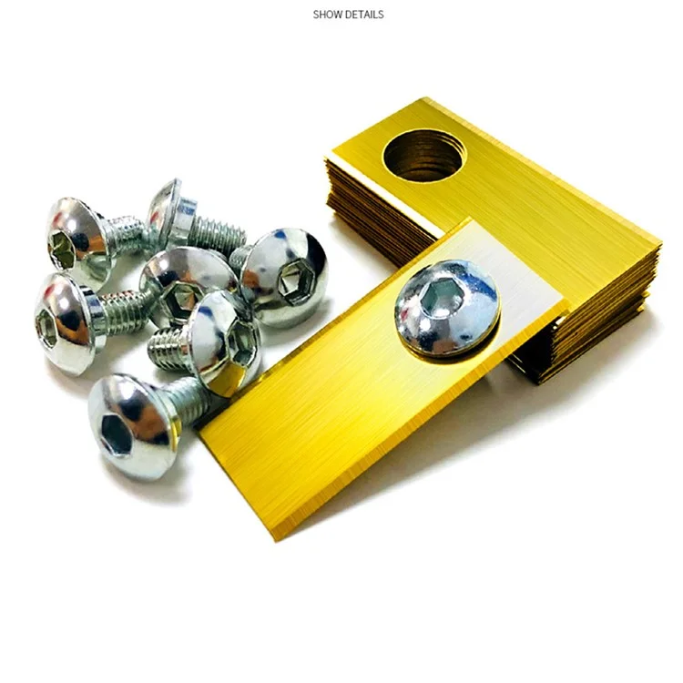 30 piezas para robot cortacésped Miimo de Honda, cuchillas de repuesto de acero inoxidable, 39,2 x 17,5 mm - Dorado