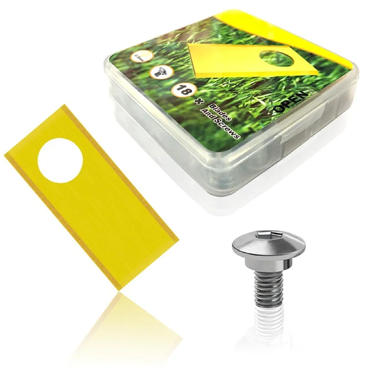 30 piezas para robot cortacésped Miimo de Honda, cuchillas de repuesto de acero inoxidable, 39,2 x 17,5 mm - Dorado