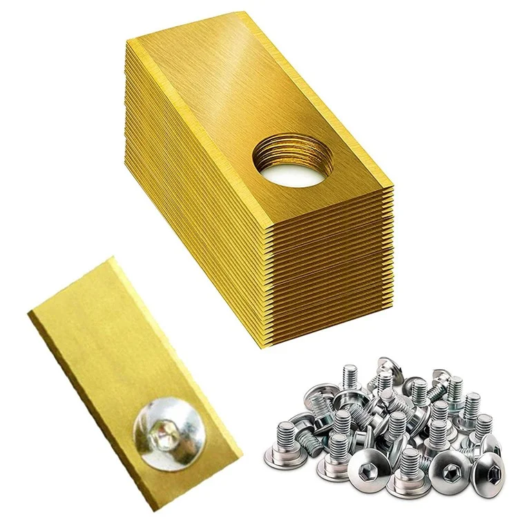 30 piezas para robot cortacésped Miimo de Honda, cuchillas de repuesto de acero inoxidable, 39,2 x 17,5 mm - Dorado