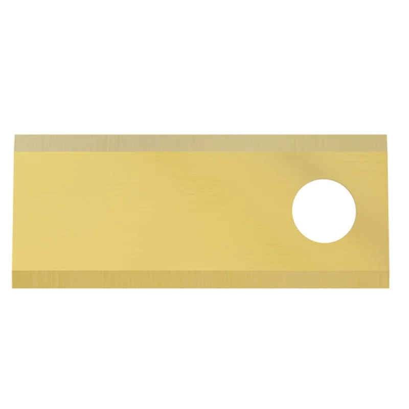 9Pcs for BIGMOW Lawn Mower Stainless Steel Replacement Single Hole Blades, 42.5x17.5x0.6mm - Gold