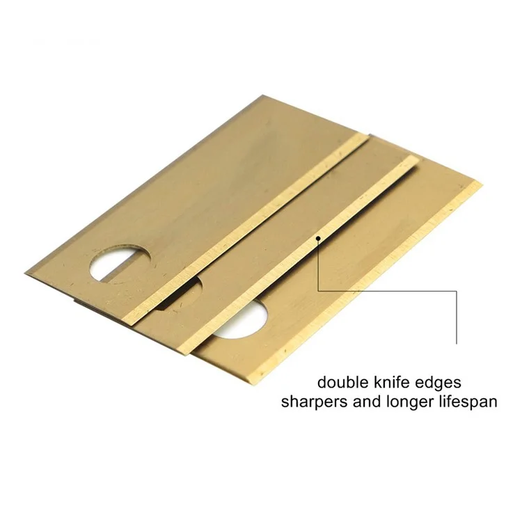 30 piezas para cortacésped BIGMOW, cuchillas de repuesto de acero inoxidable con un solo orificio, 42.5x17.5x0.6mm - Dorado