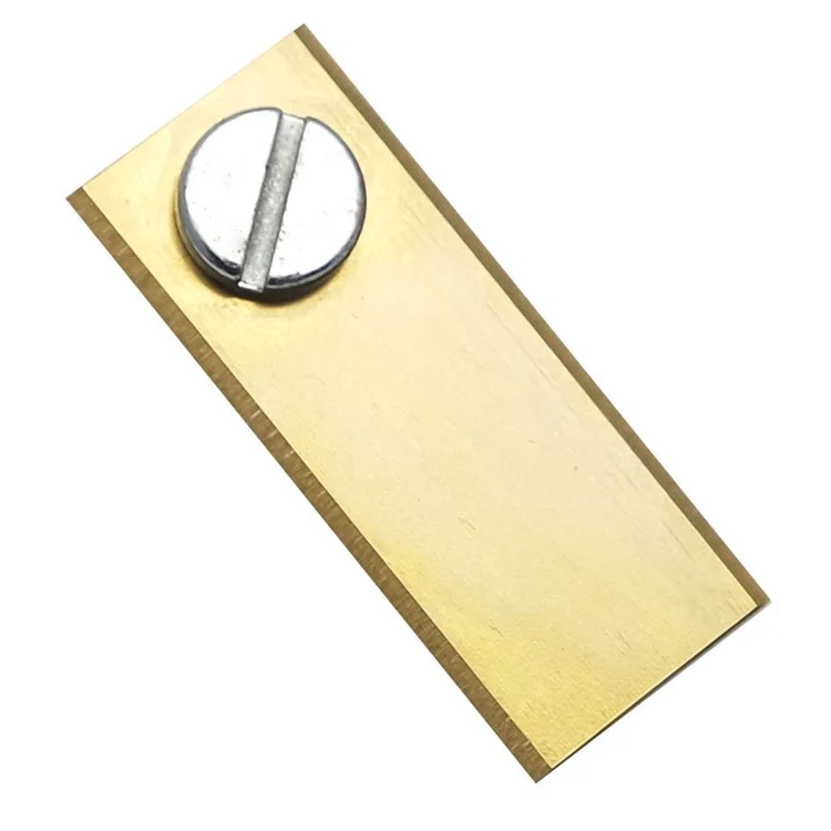 30 piezas para cortacésped BIGMOW, cuchillas de repuesto de acero inoxidable con un solo orificio, 42.5x17.5x0.6mm - Dorado