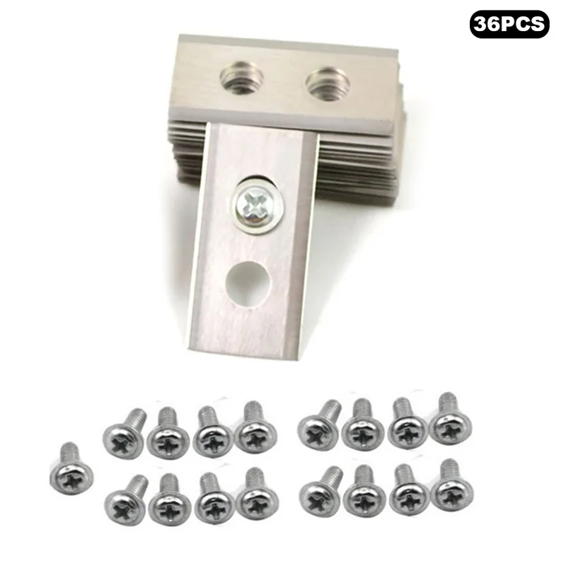 36Pcs for Worx Landroid Robotic Lawn Mower Stainless Steel Replacement Blades, 36x18x0.9mm - Silver