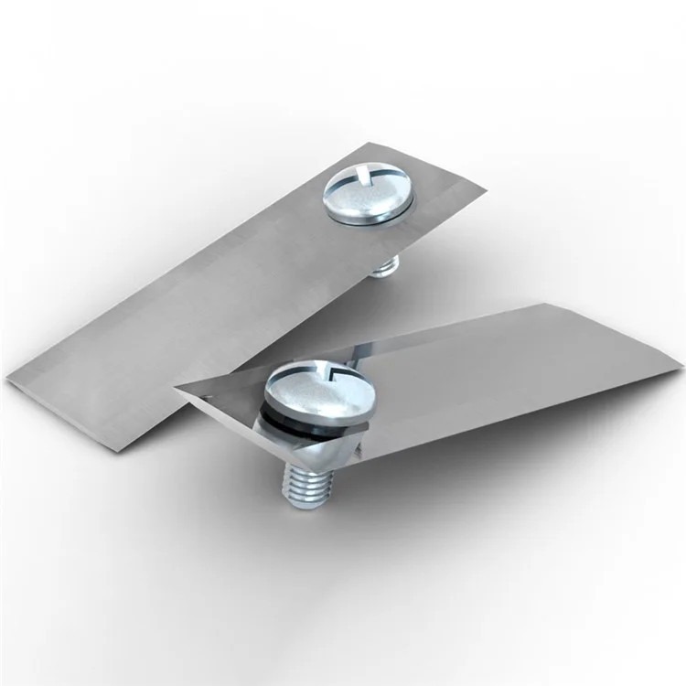 12 Piezas de Cuchillas para Cortacésped Stiga, de Acero Inoxidable con Agujero Simple para Repuesto, 44,5 x 16 mm