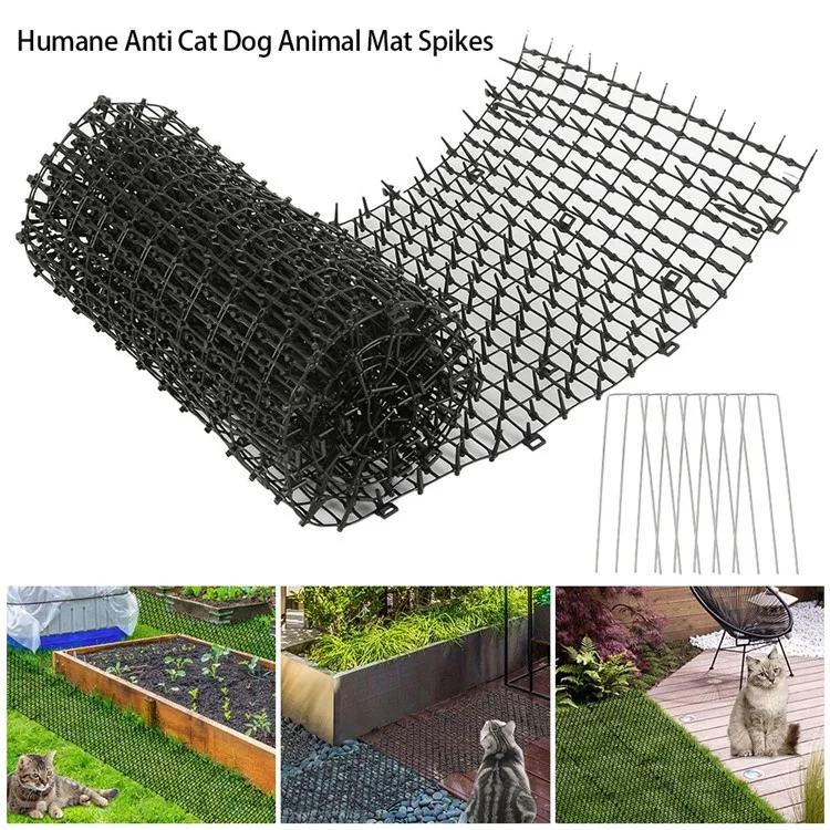 Tappetino Antiscivolo Repellente per Gatti 30CM x 2M Rete di Protezione per Giardini, Aiuole e Prati per Allontanare gli Animali Domestici