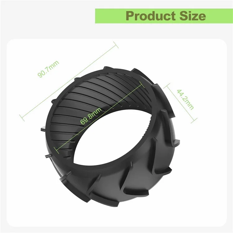 2 unidades para Worx Landroid M500 M700 S300 M1000 Protetor de roda frontal antiderrapante de borracha para cortador de grama robótico
