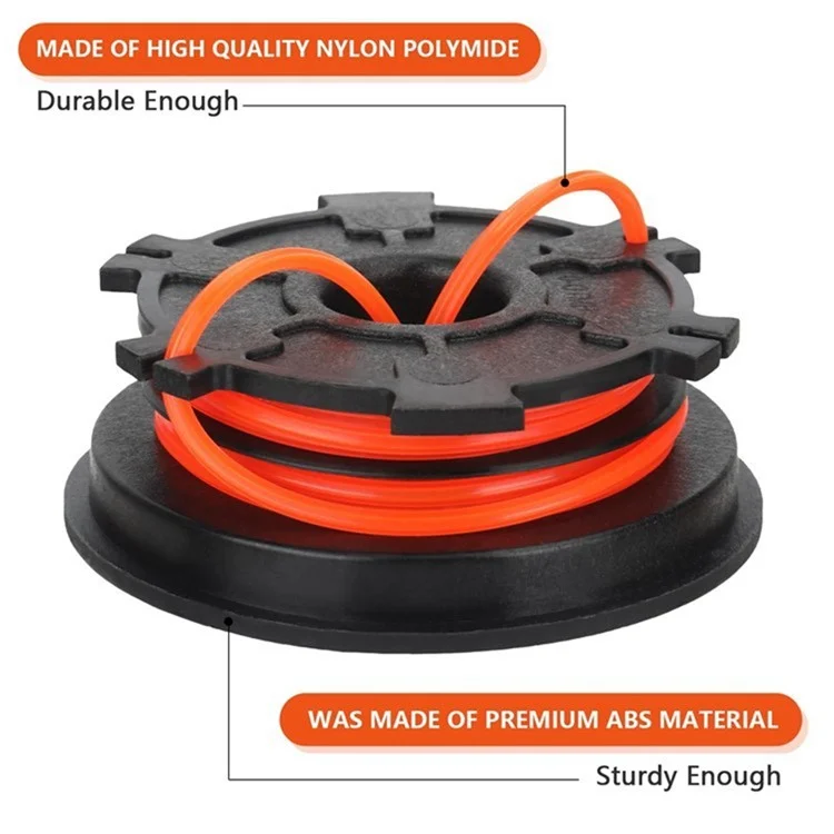 Bobina + Tappo della bobina + Molla per Trimmer per erba MTD / Troy-Bilt / Bolens, Pezzo 753-1156 / 791-153066B / 791-610317B