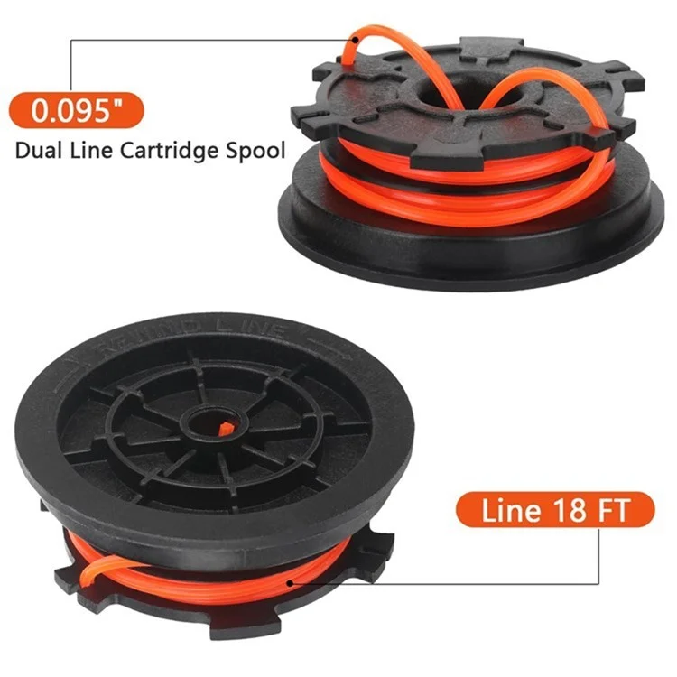 Bobina + Tappo della bobina + Molla per Trimmer per erba MTD / Troy-Bilt / Bolens, Pezzo 753-1156 / 791-153066B / 791-610317B