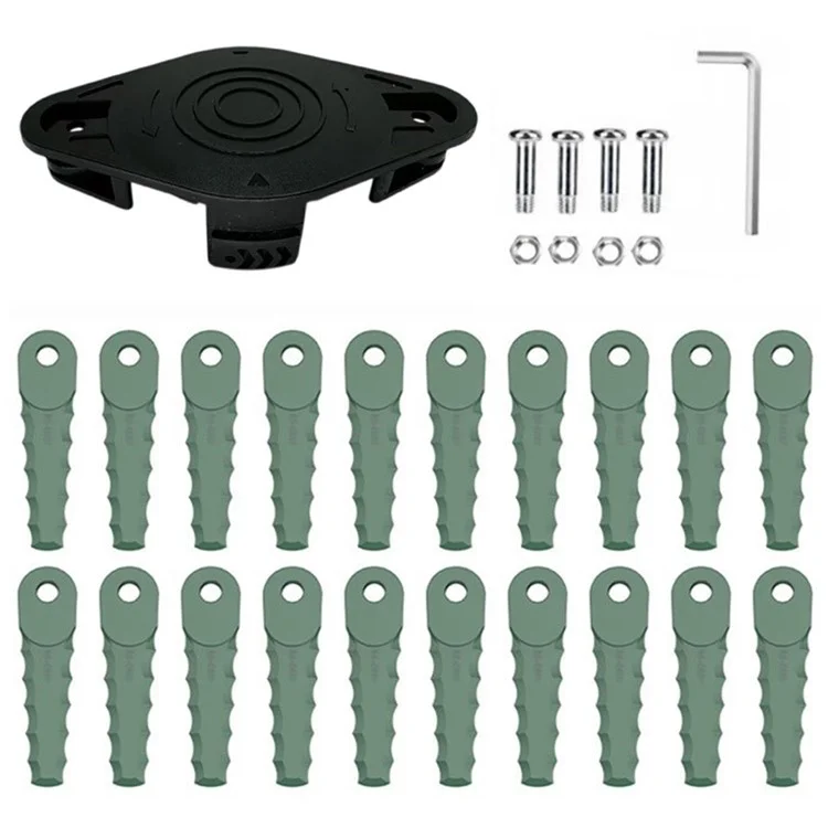 Для Parkside PRTA 20-Li A1-IAN 311046 / B1-IAN 330831 EVP-01 Триммерная головка + 20 RS-0001 Лезвий Газонокосилка Запчасть