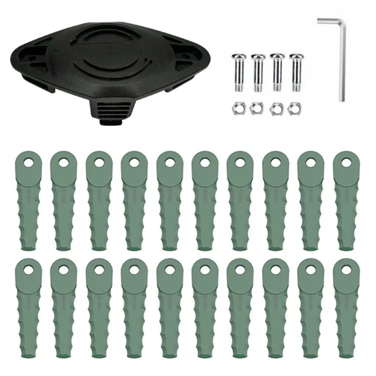 EVBO-01 Trimmer Head + 20 RS-0001 Blades for Bosch Universal Grasscut 18  /  18-26  /  18-260 Lawn Mower
