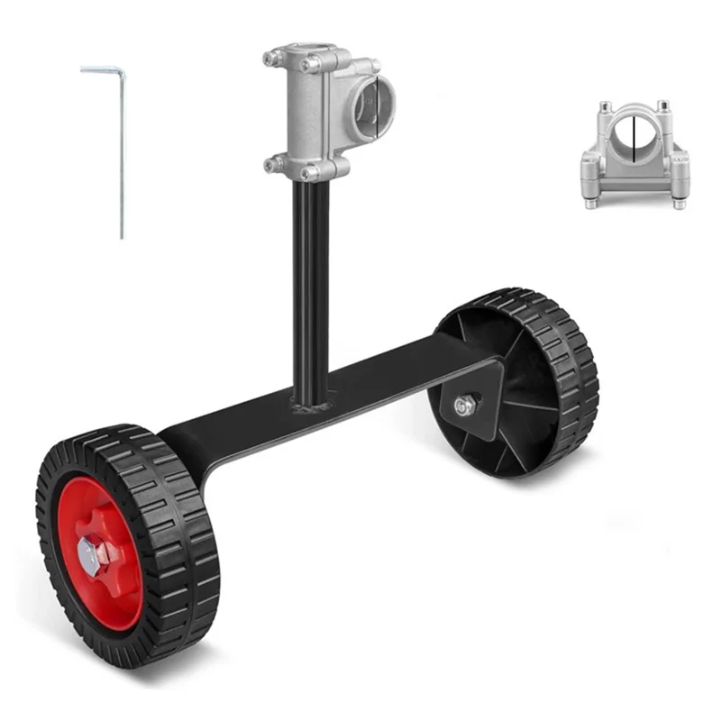 Portable Support Wheel Kit for 26mm Handle Lawn Mower with Support Frame + Mounting Base