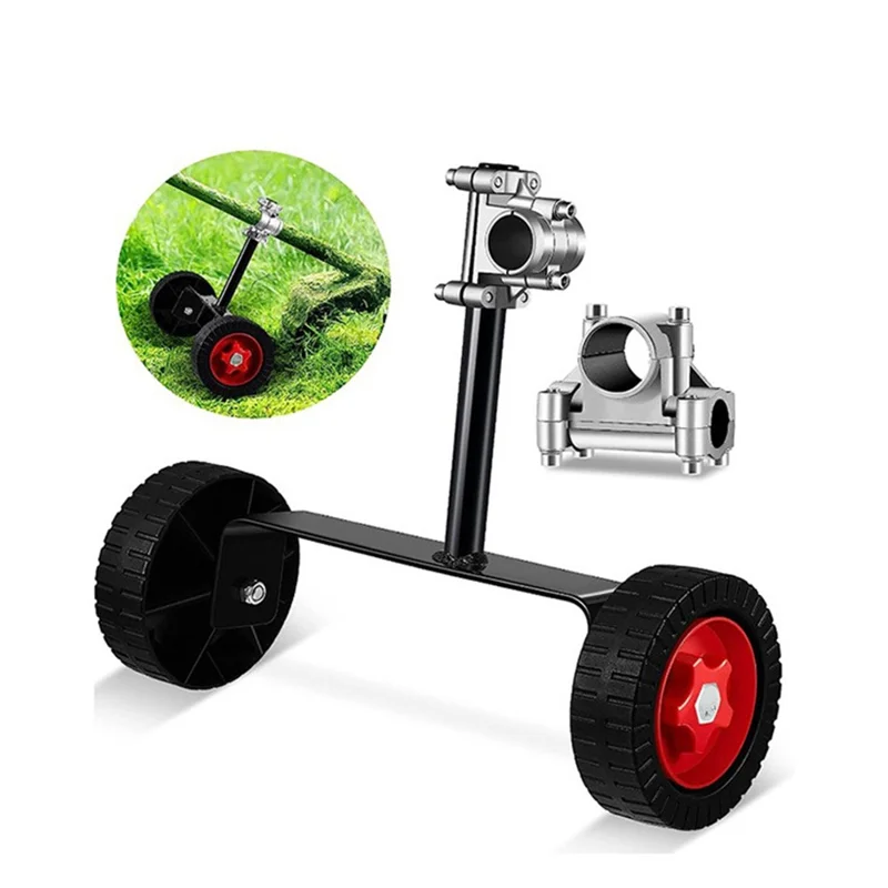 Portable Support Wheel Kit for 26mm Handle Lawn Mower with Support Frame + Mounting Base