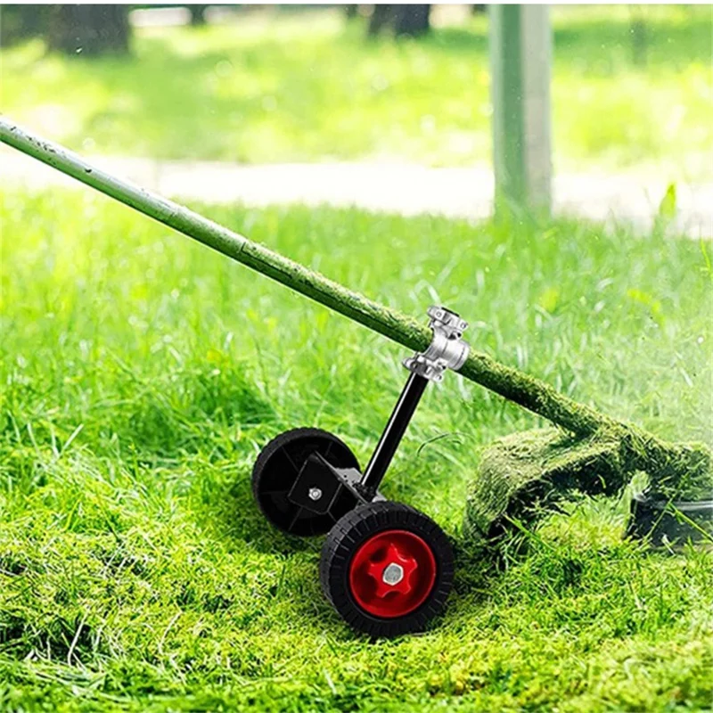 Portable Support Wheel Kit for 26mm Handle Lawn Mower with Support Frame + Mounting Base