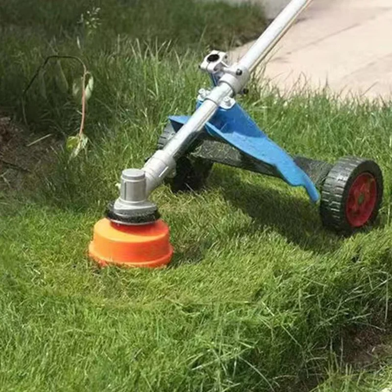 Portable Support Wheel Kit for 26mm Handle Lawn Mower with Support Frame + Mounting Base