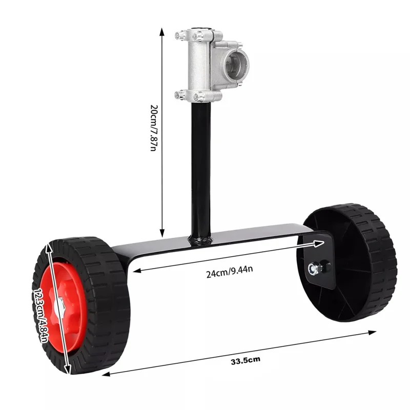 Portable Support Wheel Kit for 26mm Handle Lawn Mower with Support Frame + Mounting Base