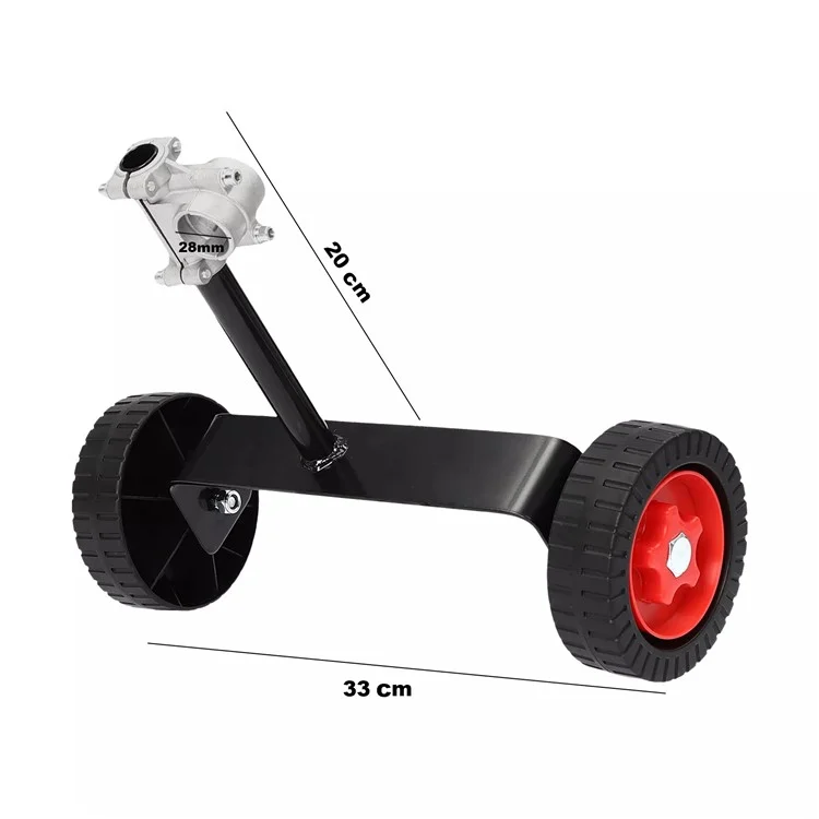 String Trimmer Support Wheels Weed Trimmer Auxiliary Portable Mower Attachment for Grass Cutter - 26 Tube