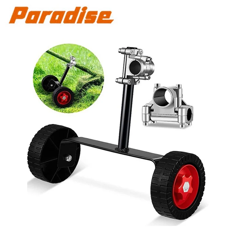 String Trimmer Support Wheels Weed Trimmer Auxiliary Portable Mower Attachment for Grass Cutter - 26 Tube