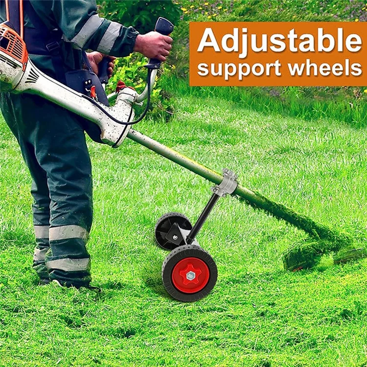 String Trimmer Support Wheels Weed Trimmer Auxiliary Portable Mower Attachment for Grass Cutter - 26 Tube