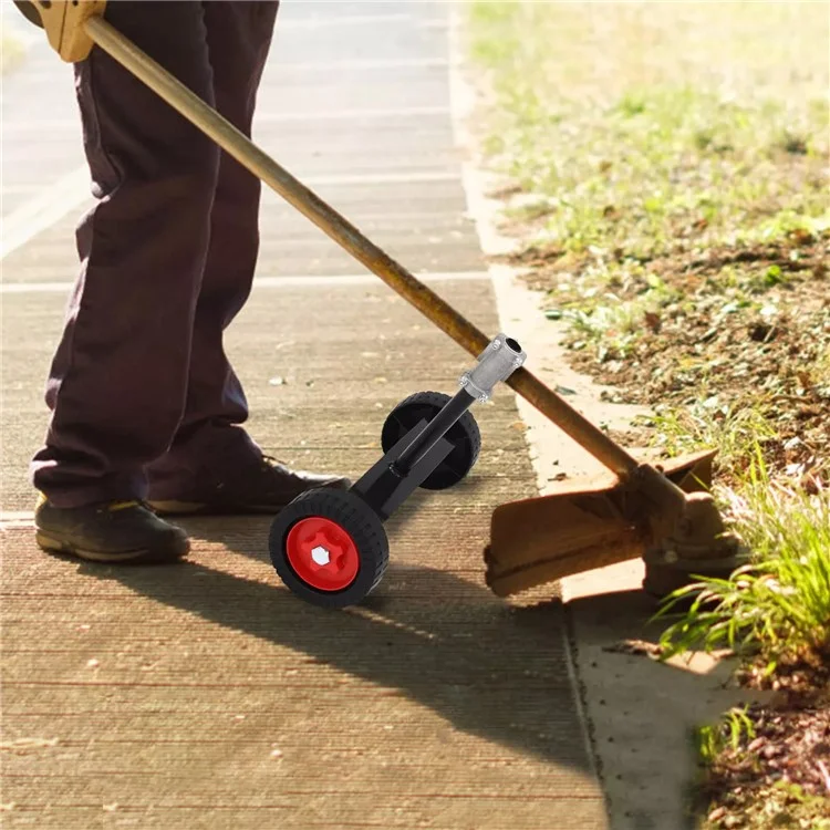 String Trimmer Support Wheels Weed Trimmer Auxiliary Portable Mower Attachment for Grass Cutter - 26 Tube