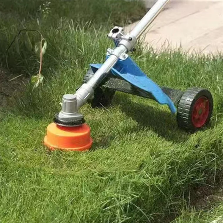 String Trimmer Support Wheels Weed Trimmer Auxiliary Portable Mower Attachment for Grass Cutter - 26 Tube
