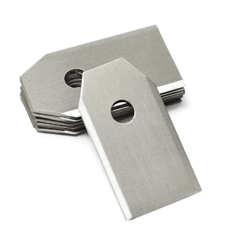 9 piezas para cuchillas de cortadora de césped Husqvarna, cuchillas de repuesto de acero inoxidable, 35x18x0,75 mm - Plata