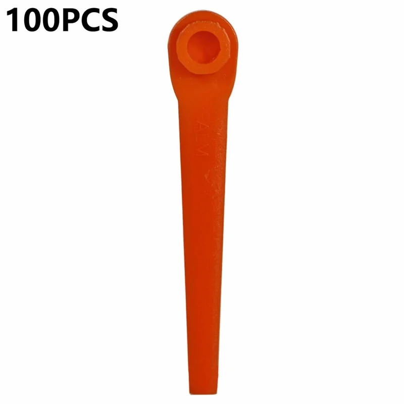 L70 100 hojas de plástico para desbrozadora Gardena 9823 / 9825 / 9820 / 9821 / 9828 Repuestos - Naranja
