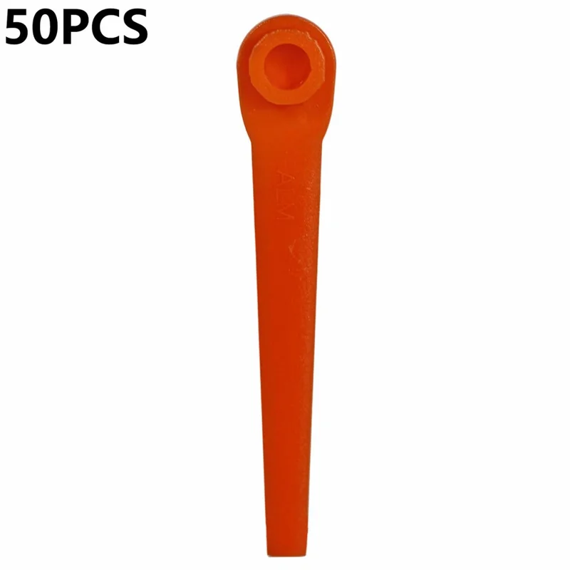 L70 50 Cuchillas de Plástico para Cortabordes Gardena 9823 / 9825 / 9820 / 9821 / 9828 Piezas de Repuesto - Naranja